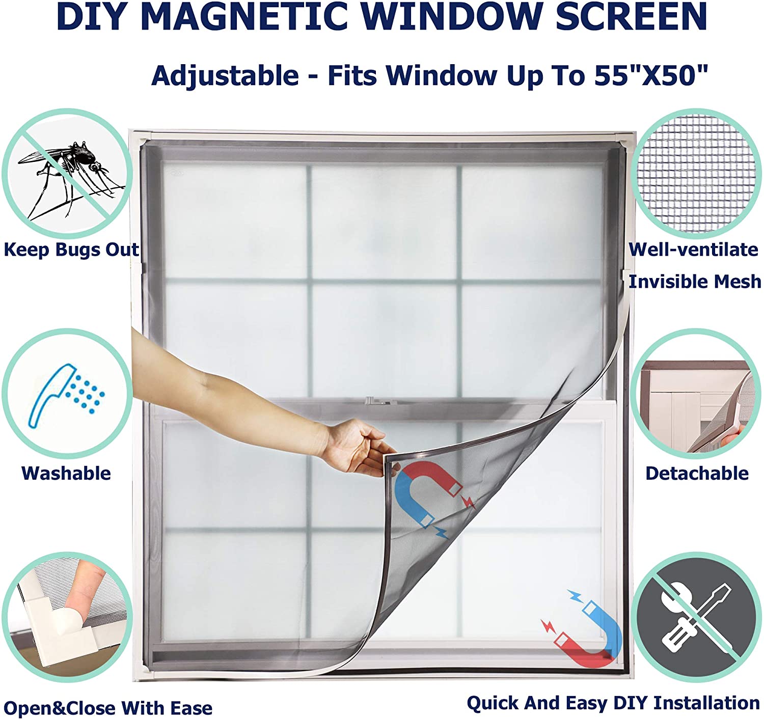 DIY Aluminum frame Insect Screen Window, Fixer Framer Aluminum Frames