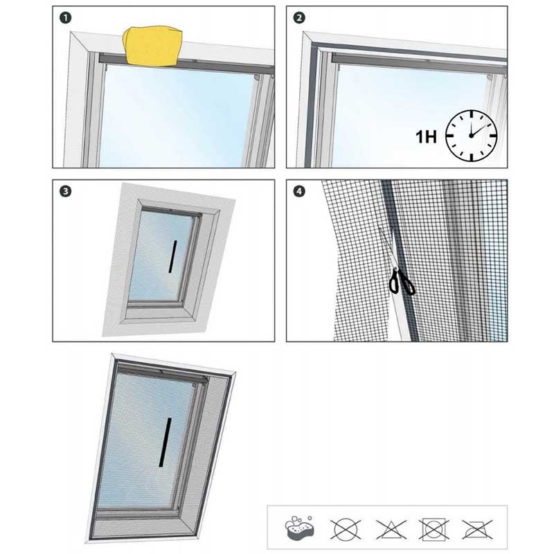 DIY polyester fly screen insect net for skylight