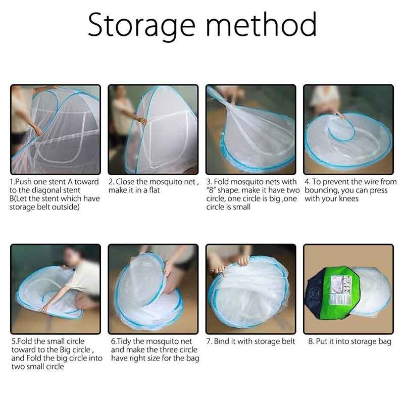 Folded Feature mosquito net for bed, folding mosquito net tent, mongolia folding mosquito net for children and adult