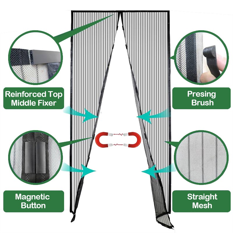 Magnetic door curtian  magnetic screen door